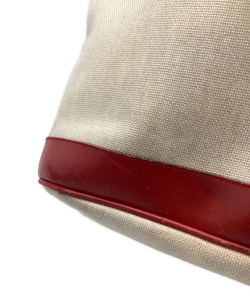 GUCCI（グッチ）GUCCI (グッチ) トートバッグ レッド×ベージュの古着・服飾アイテム