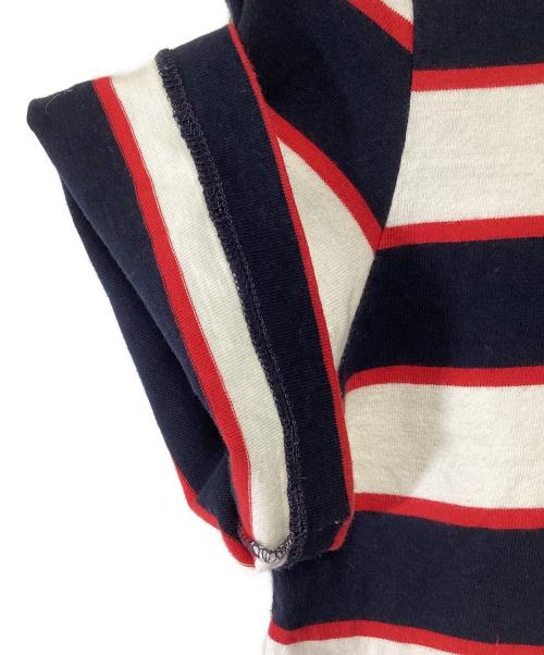 MSGM（エムエスジーエム）MSGM (エムエスジーエム) 半袖Tシャツ レッド×ネイビー サイズ:Sの古着・服飾アイテム