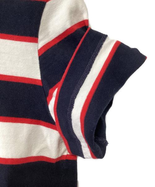 MSGM（エムエスジーエム）MSGM (エムエスジーエム) 半袖Tシャツ レッド×ネイビー サイズ:Sの古着・服飾アイテム