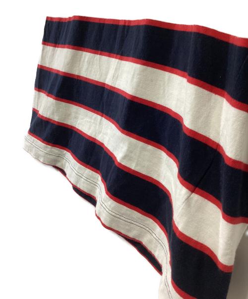 MSGM（エムエスジーエム）MSGM (エムエスジーエム) 半袖Tシャツ レッド×ネイビー サイズ:Sの古着・服飾アイテム
