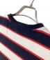 中古・古着 MSGM (エムエスジーエム) 半袖Tシャツ レッド×ネイビー サイズ:S：5000円