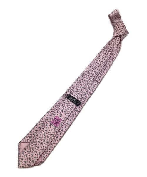 HERMES（エルメス）HERMES (エルメス) シルクネクタイ ピンク サイズ:記載なしの古着・服飾アイテム