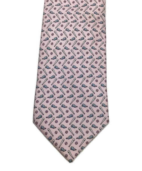 HERMES（エルメス）HERMES (エルメス) シルクネクタイ ピンク サイズ:記載なしの古着・服飾アイテム