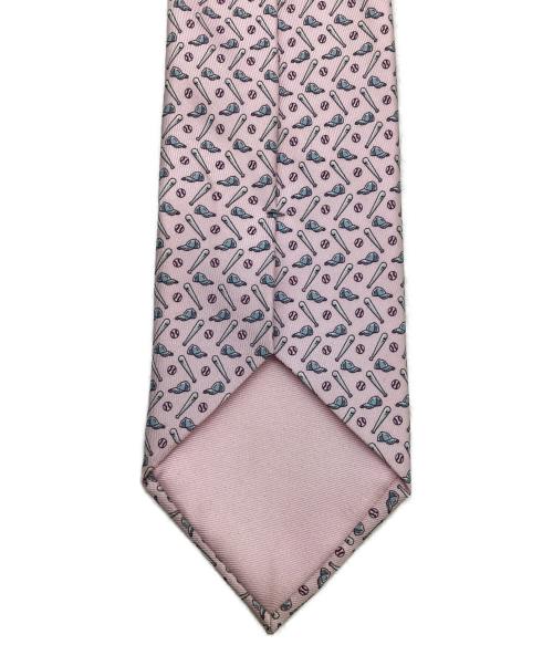 HERMES（エルメス）HERMES (エルメス) シルクネクタイ ピンク サイズ:記載なしの古着・服飾アイテム