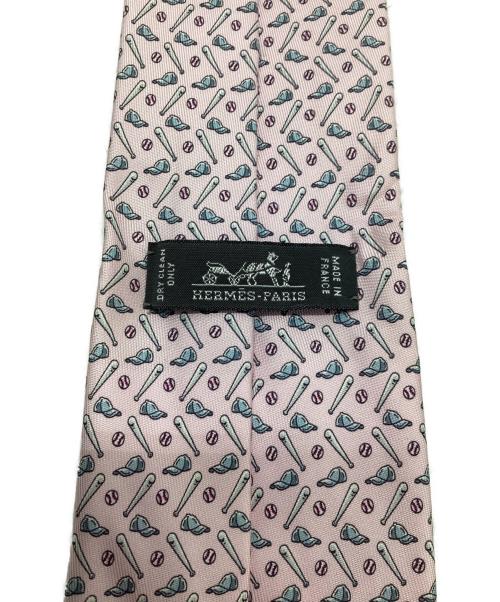 HERMES（エルメス）HERMES (エルメス) シルクネクタイ ピンク サイズ:記載なしの古着・服飾アイテム