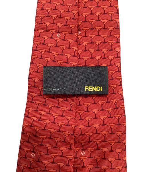 FENDI（フェンディ）FENDI (フェンディ) シルクネクタイ レッド サイズ:記載なしの古着・服飾アイテム