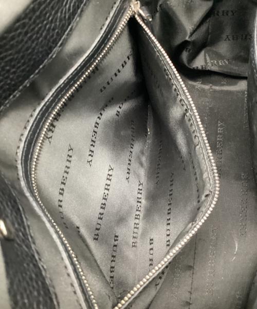 BURBERRY（バーバリー）BURBERRY (バーバリー) ハンドバッグ ブラック×ベージュの古着・服飾アイテム