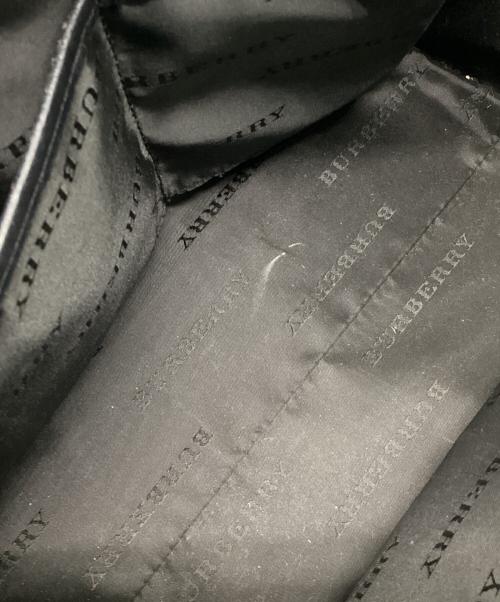 BURBERRY（バーバリー）BURBERRY (バーバリー) ハンドバッグ ブラック×ベージュの古着・服飾アイテム