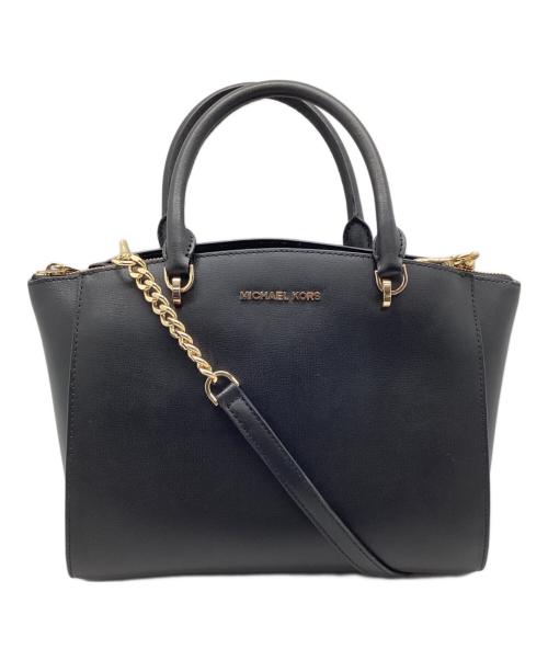MICHAEL KORS（マイケルコース）MICHAEL KORS (マイケルコース) 2WAYショルダーバッグ ブラックの古着・服飾アイテム