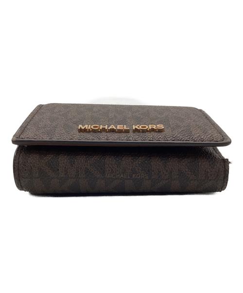 MICHAEL KORS（マイケルコース）MICHAEL KORS (マイケルコース) 3つ折り財布 ブラウンの古着・服飾アイテム