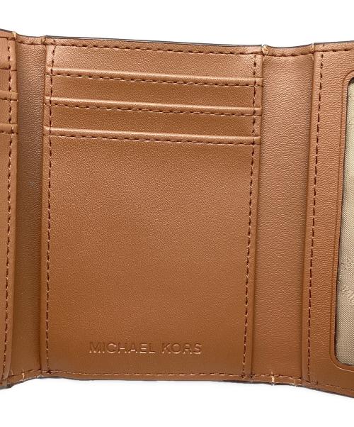 MICHAEL KORS（マイケルコース）MICHAEL KORS (マイケルコース) 3つ折り財布 ブラウンの古着・服飾アイテム