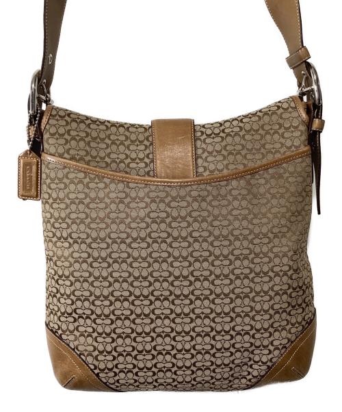 COACH（コーチ）COACH (コーチ) ショルダーバッグ ベージュ×ブラウンの古着・服飾アイテム