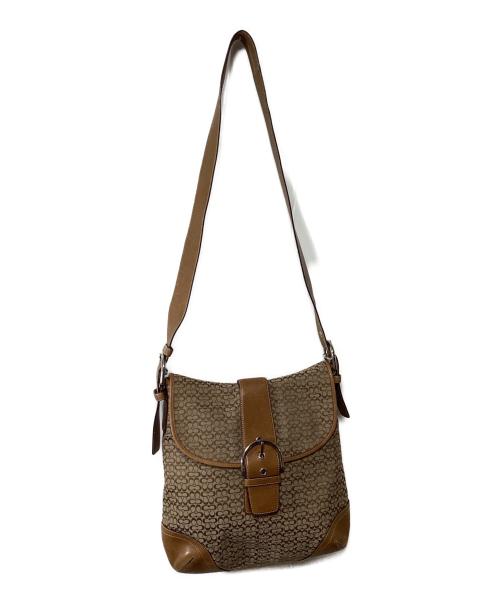 COACH（コーチ）COACH (コーチ) ショルダーバッグ ベージュ×ブラウンの古着・服飾アイテム