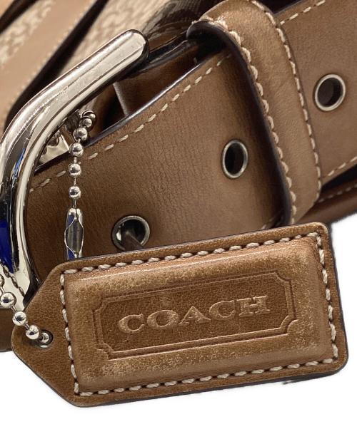 COACH（コーチ）COACH (コーチ) ショルダーバッグ ベージュ×ブラウンの古着・服飾アイテム