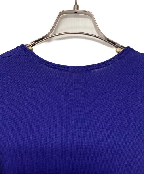 CAROLINA HERRERA（カロライナヘレラ）CAROLINA HERRERA (カロライナヘレラ) ニットワンピース ブルー サイズ:Sの古着・服飾アイテム