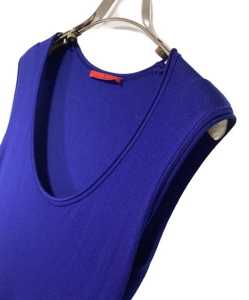 CAROLINA HERRERA（カロライナヘレラ）CAROLINA HERRERA (カロライナヘレラ) ニットワンピース ブルー サイズ:Sの古着・服飾アイテム