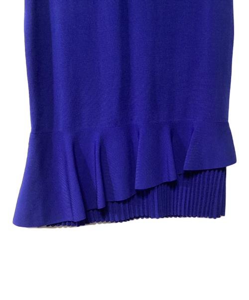 CAROLINA HERRERA（カロライナヘレラ）CAROLINA HERRERA (カロライナヘレラ) ニットワンピース ブルー サイズ:Sの古着・服飾アイテム