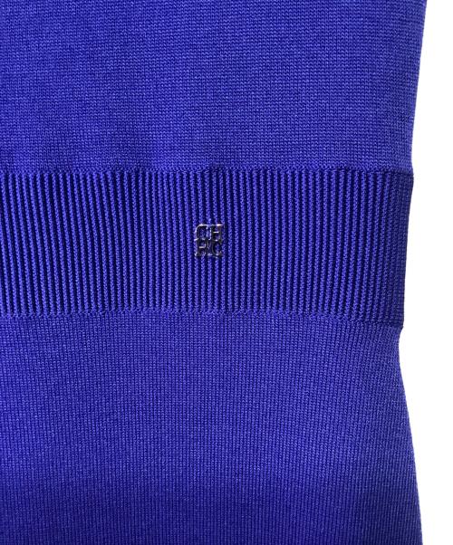 CAROLINA HERRERA（カロライナヘレラ）CAROLINA HERRERA (カロライナヘレラ) ニットワンピース ブルー サイズ:Sの古着・服飾アイテム