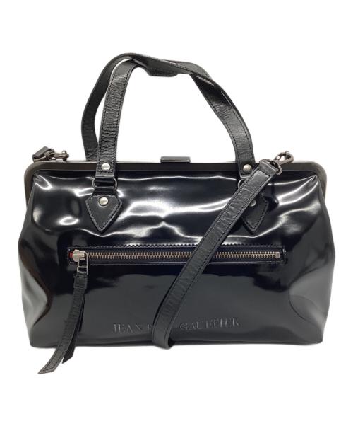Jean Paul GAULTIER（ジャンポールゴルチェ）Jean Paul GAULTIER (ジャンポールゴルチェ) 2WAYがま口バッグ ブラック×シルバーの古着・服飾アイテム