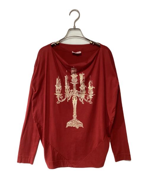 Vivienne Westwood RED LABEL（ヴィヴィアンウエストウッドレッドレーベル）Vivienne Westwood RED LABEL (ヴィヴィアンウエストウッドレッドレーベル) 長袖カットソー レッド サイズ:2の古着・服飾アイテム