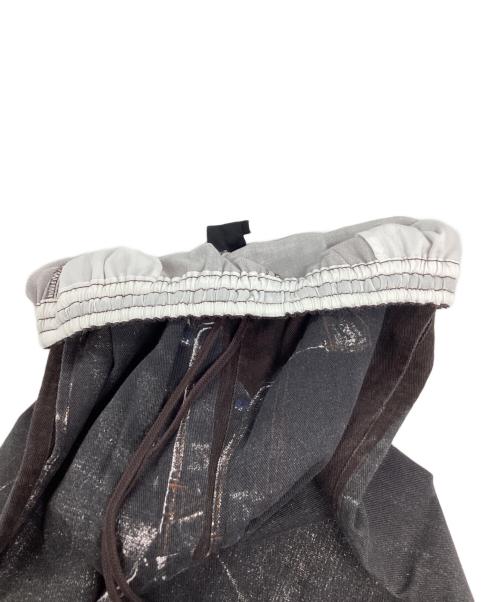 GAULTIER JEANS（ゴルチエジーンズ）GAULTIER JEANS (ゴルチエジーンズ) プリントイージーパンツ ブラック×ブラウン サイズ:40の古着・服飾アイテム