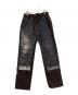 GAULTIER JEANS（ゴルチエジーンズ）の古着「プリントイージーパンツ」｜ブラック×ブラウン