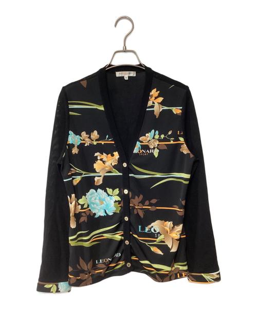 LEONARD SPORT（レオナール スポーツ）LEONARD SPORT (レオナール スポーツ) 薄手カーディガン ブラック サイズ:40の古着・服飾アイテム