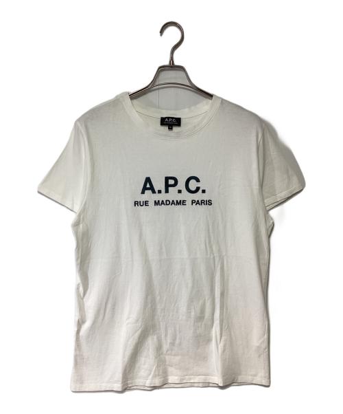 A.P.C.（アーペーセー）A.P.C. (アーペーセー) 刺繍ロゴ半袖Tシャツ ホワイト サイズ:Mの古着・服飾アイテム