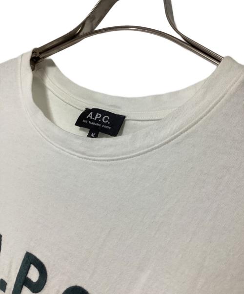 A.P.C.（アーペーセー）A.P.C. (アーペーセー) 刺繍ロゴ半袖Tシャツ ホワイト サイズ:Mの古着・服飾アイテム