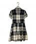 BURBERRY BLUE LABEL (バーバリー ブルー レーベル) 半袖ワンピース アイボリー×ブラック サイズ:38：10000円