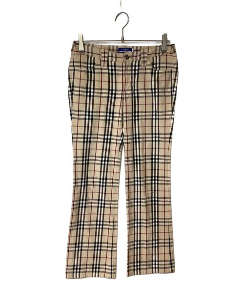 BURBERRY BLUE LABEL（バーバリー ブルー レーベル）BURBERRY BLUE LABEL (バーバリー ブルー レーベル) ノヴァチェックパンツ ベージュ サイズ:36の古着・服飾アイテム