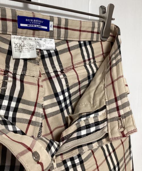 BURBERRY BLUE LABEL（バーバリー ブルー レーベル）BURBERRY BLUE LABEL (バーバリー ブルー レーベル) ノヴァチェックパンツ ベージュ サイズ:36の古着・服飾アイテム