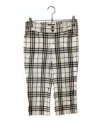 BURBERRY BLUE LABELバーバリー ブルー レーベル）の古着「クロップドパンツ」｜アイボリー×ベージュ