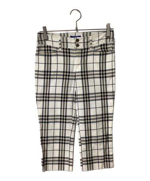 BURBERRY BLUE LABEL（バーバリー ブルー レーベル）BURBERRY BLUE LABEL (バーバリー ブルー レーベル) クロップドパンツ アイボリー×ベージュ サイズ:38の古着・服飾アイテム