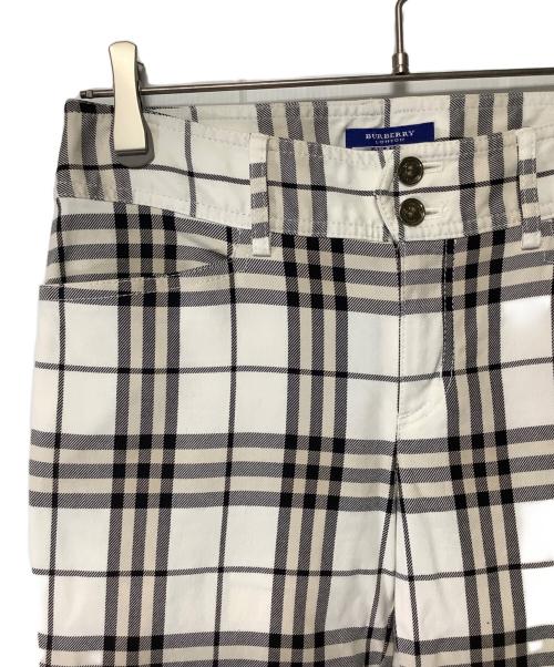 BURBERRY BLUE LABEL（バーバリー ブルー レーベル）BURBERRY BLUE LABEL (バーバリー ブルー レーベル) クロップドパンツ アイボリー×ベージュ サイズ:38の古着・服飾アイテム