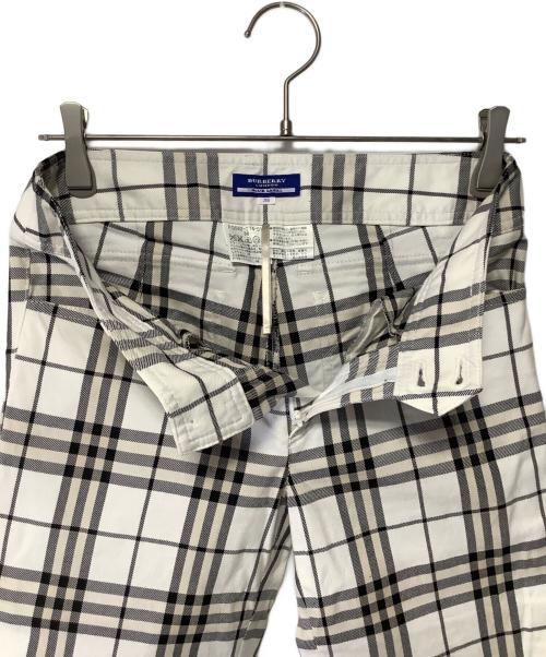BURBERRY BLUE LABEL（バーバリー ブルー レーベル）BURBERRY BLUE LABEL (バーバリー ブルー レーベル) クロップドパンツ アイボリー×ベージュ サイズ:38の古着・服飾アイテム