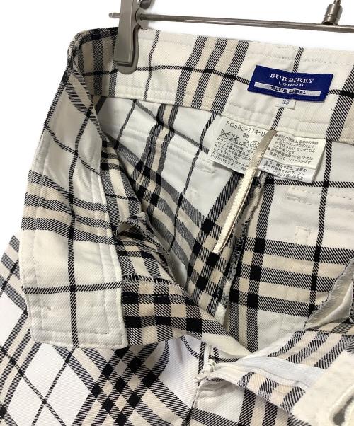 BURBERRY BLUE LABEL（バーバリー ブルー レーベル）BURBERRY BLUE LABEL (バーバリー ブルー レーベル) クロップドパンツ アイボリー×ベージュ サイズ:38の古着・服飾アイテム