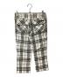 BURBERRY BLUE LABEL (バーバリー ブルー レーベル) クロップドパンツ アイボリー×ベージュ サイズ:38：5000円
