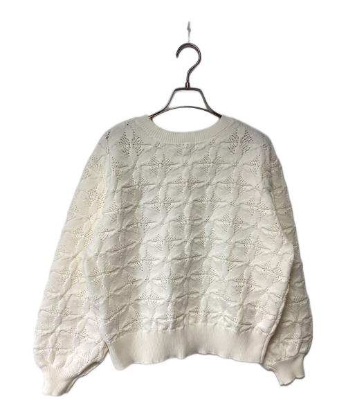 SHIPS（シップス）SHIPS (シップス) 2WAY フラワー ジャカード ハーフ ジップ プルオーバー アイボリー サイズ:ONE SIZE 未使用品の古着・服飾アイテム