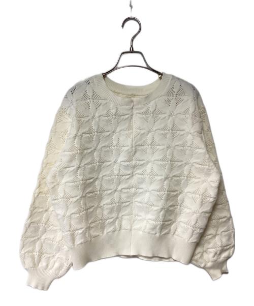 SHIPS（シップス）SHIPS (シップス) 2WAY フラワー ジャカード ハーフ ジップ プルオーバー アイボリー サイズ:ONE SIZE 未使用品の古着・服飾アイテム