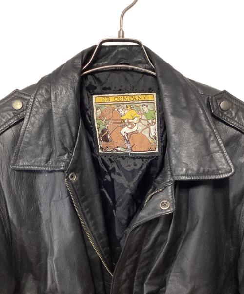 CB COMPANY（C.B. カンパニー）CB COMPANY (C.B. カンパニー) レザージャケット ブラック サイズ:Lの古着・服飾アイテム