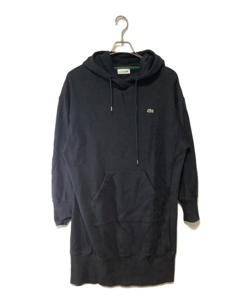LACOSTE（ラコステ）LACOSTE (ラコステ) 裏毛スウェットフーディワンピース ブラック サイズ:38の古着・服飾アイテム