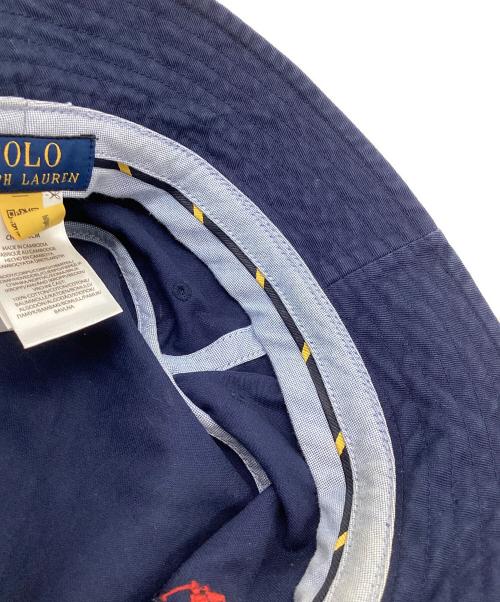 POLO RALPH LAUREN（ポロ・ラルフローレン）POLO RALPH LAUREN (ポロ・ラルフローレン) バケットハット ネイビーの古着・服飾アイテム