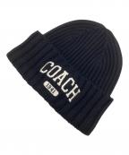 COACHコーチ）の古着「ニット帽」｜ブラック