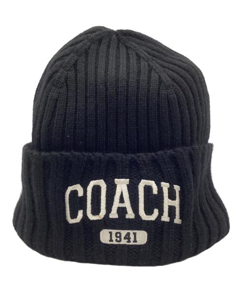 COACH（コーチ）COACH (コーチ) ニット帽 ブラックの古着・服飾アイテム