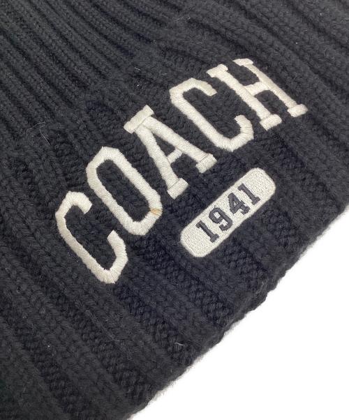 COACH（コーチ）COACH (コーチ) ニット帽 ブラックの古着・服飾アイテム