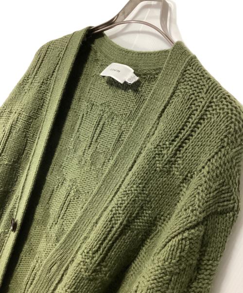 COACH（コーチ）COACH (コーチ) 厚手カーディガン グリーン サイズ:XLの古着・服飾アイテム
