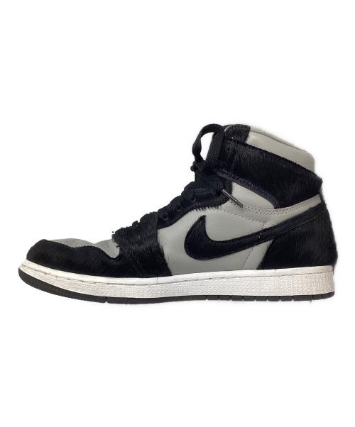 NIKE（ナイキ）NIKE (ナイキ) AIR JORDAN 1 RETRO HIGH OG ブラック×グレー サイズ:25.5の古着・服飾アイテム
