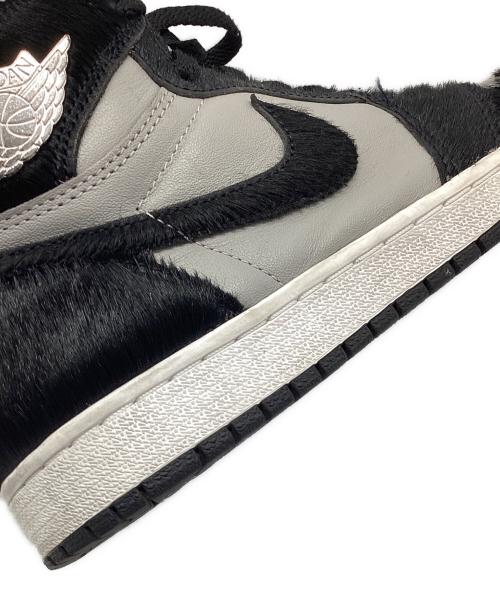 NIKE（ナイキ）NIKE (ナイキ) AIR JORDAN 1 RETRO HIGH OG ブラック×グレー サイズ:25.5の古着・服飾アイテム