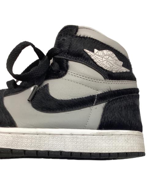 NIKE（ナイキ）NIKE (ナイキ) AIR JORDAN 1 RETRO HIGH OG ブラック×グレー サイズ:25.5の古着・服飾アイテム